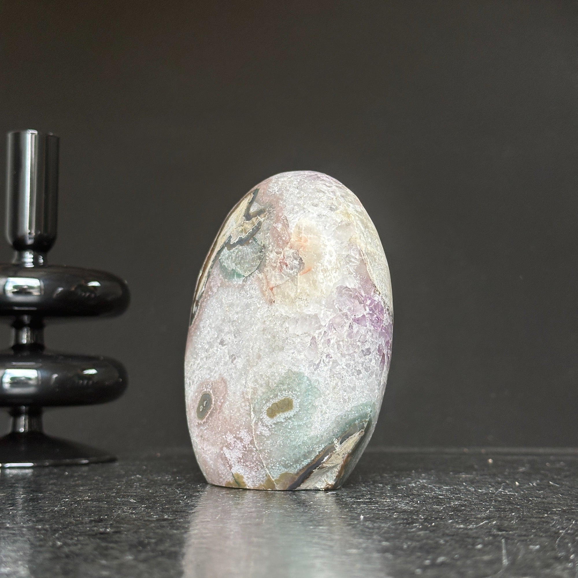 Natural Amethyst Quartz Geode Egg