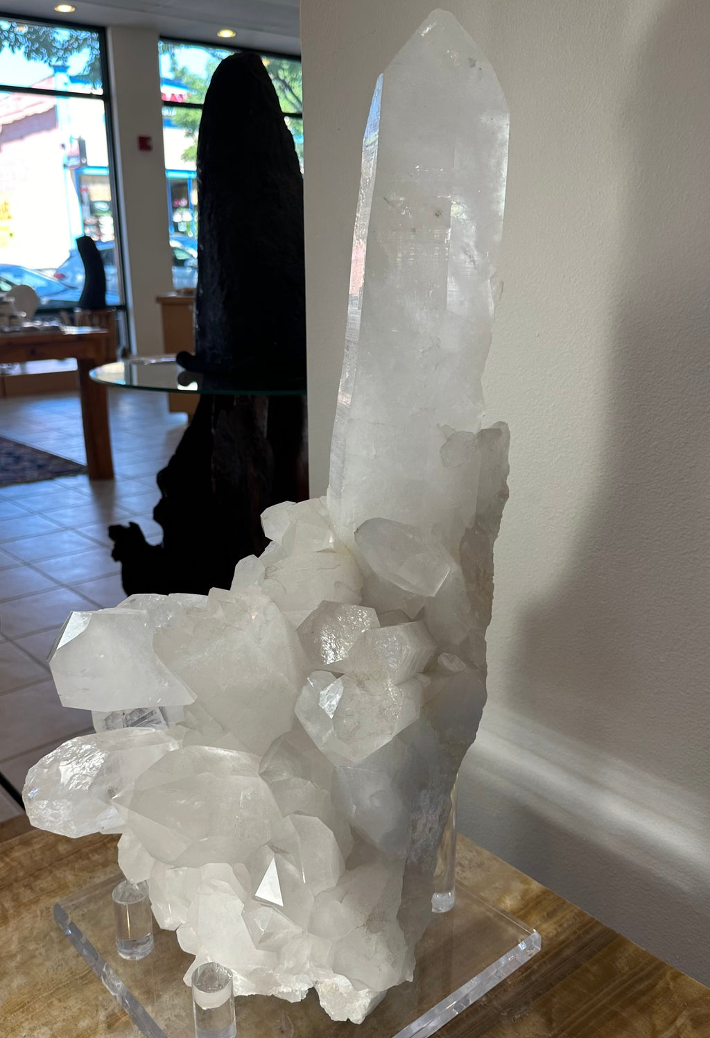 Quartz Cluster with XL Point by Rare Earth Gallery