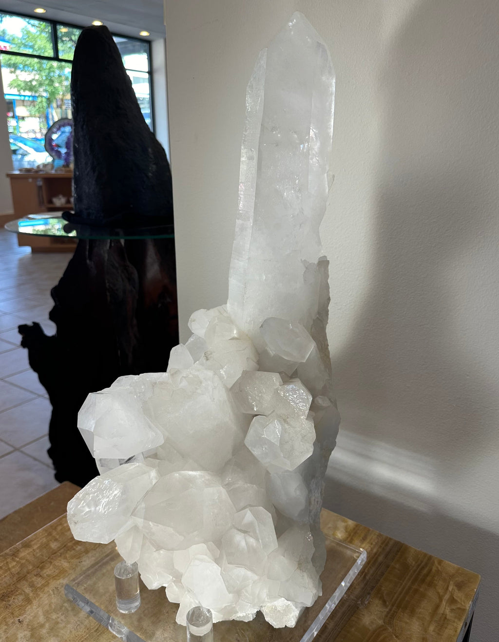 Quartz Cluster with XL Point by Rare Earth Gallery