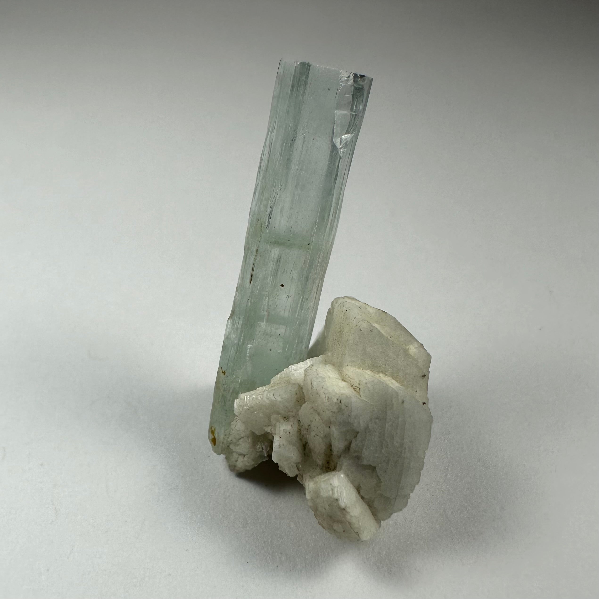 Aquamarine with Albite Shigar Valley, Skardu, Pakistan by Rare Earth Gallery