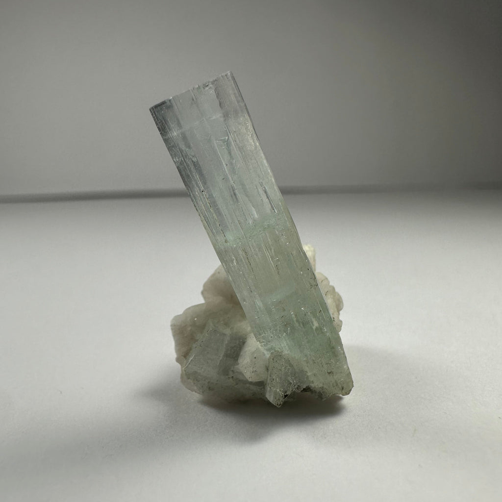 Aquamarine with Albite Shigar Valley, Skardu, Pakistan by Rare Earth Gallery