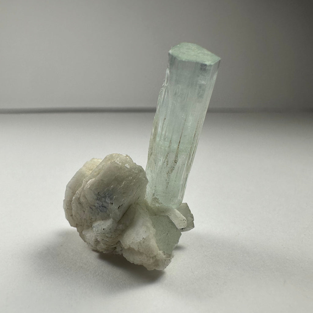 Aquamarine with Albite Shigar Valley, Skardu, Pakistan by Rare Earth Gallery