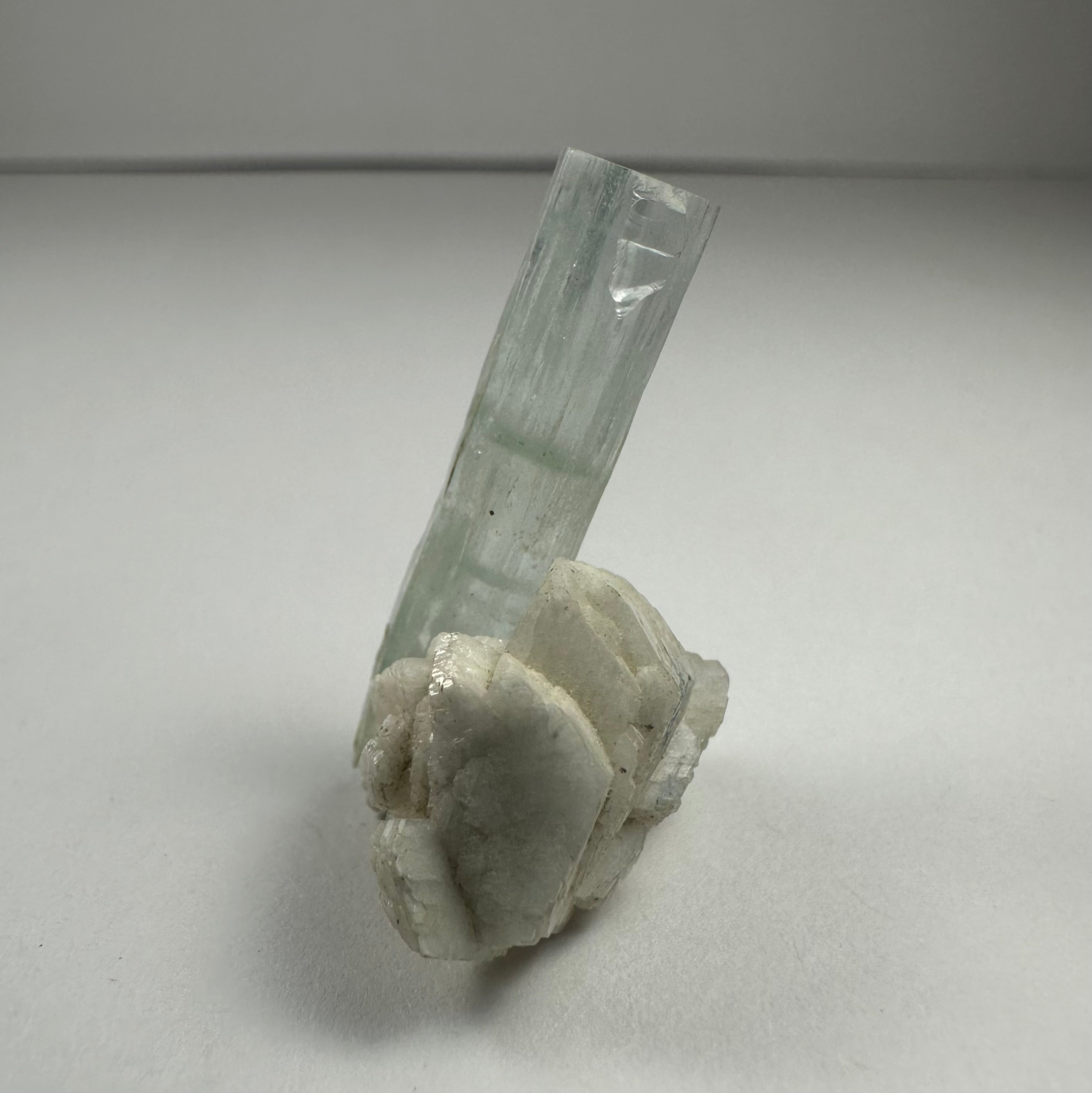 Aquamarine with Albite Shigar Valley, Skardu, Pakistan by Rare Earth Gallery