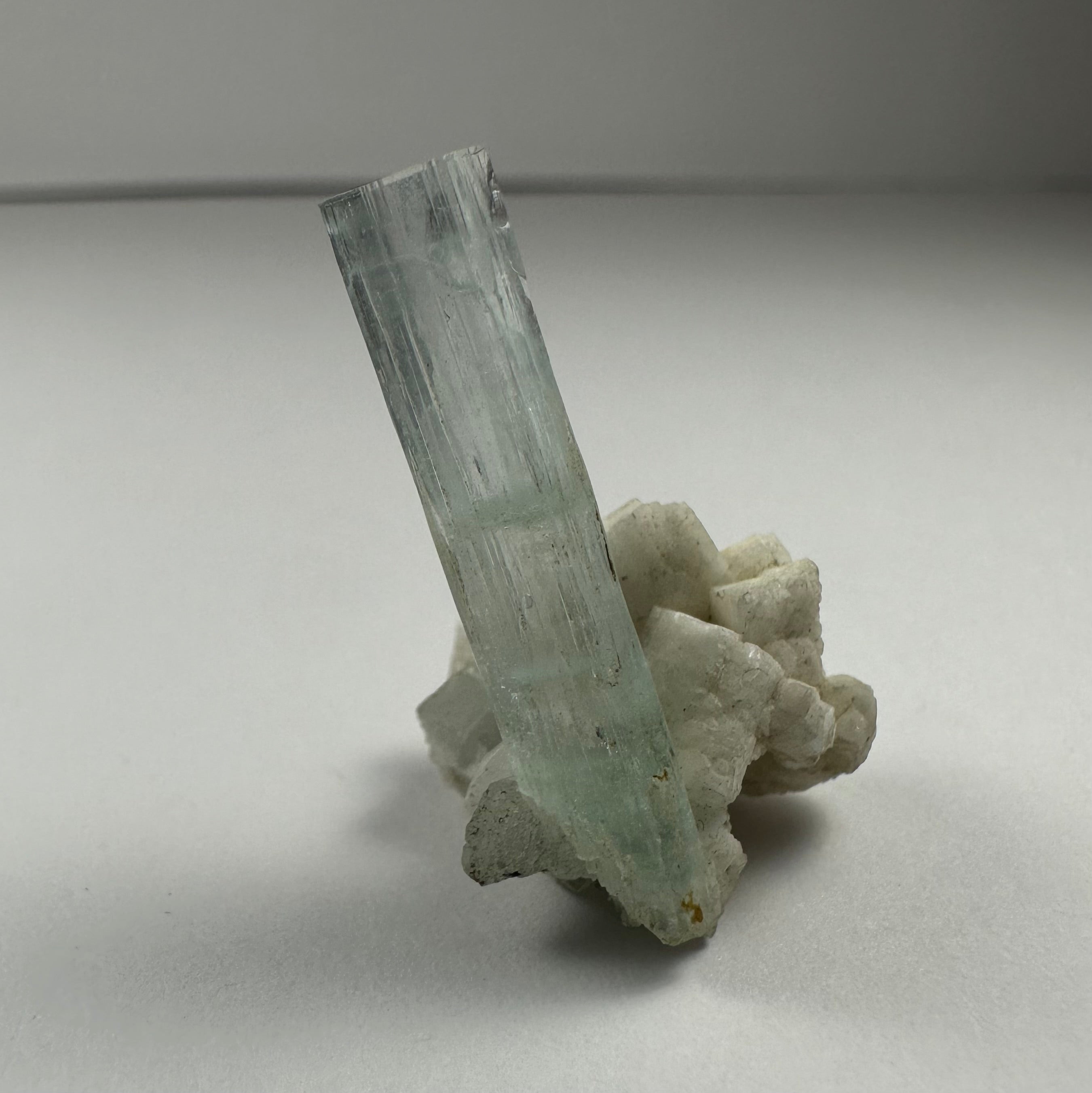 Aquamarine with Albite Shigar Valley, Skardu, Pakistan by Rare Earth Gallery