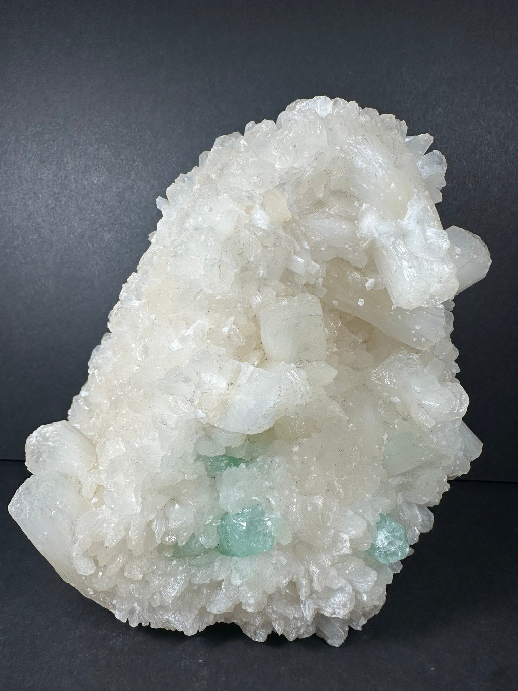Stilbite with Green Apophyllite and Mordenite on matrix by Rare Earth Gallery