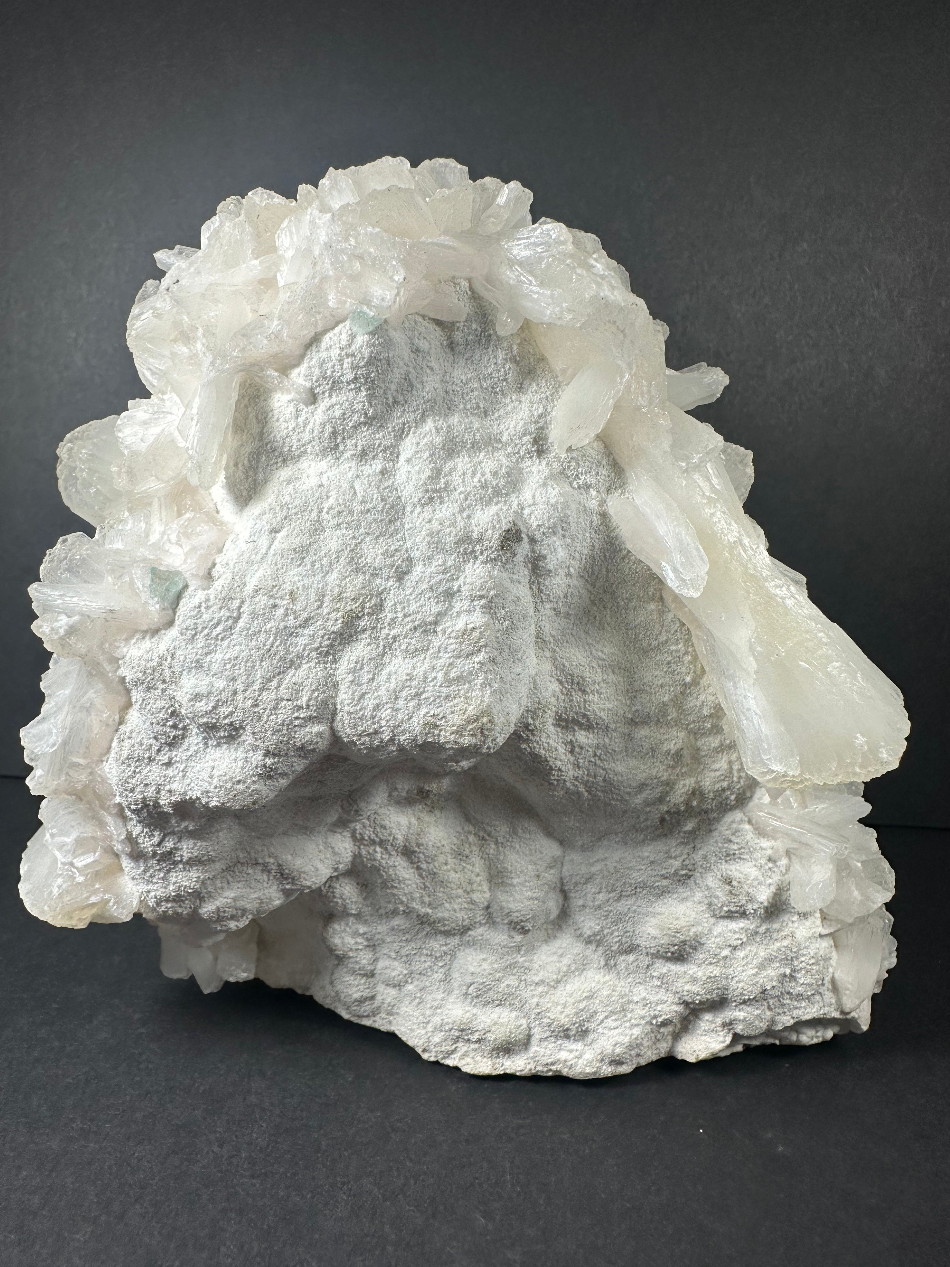 Stilbite with Green Apophyllite and Mordenite on matrix by Rare Earth Gallery