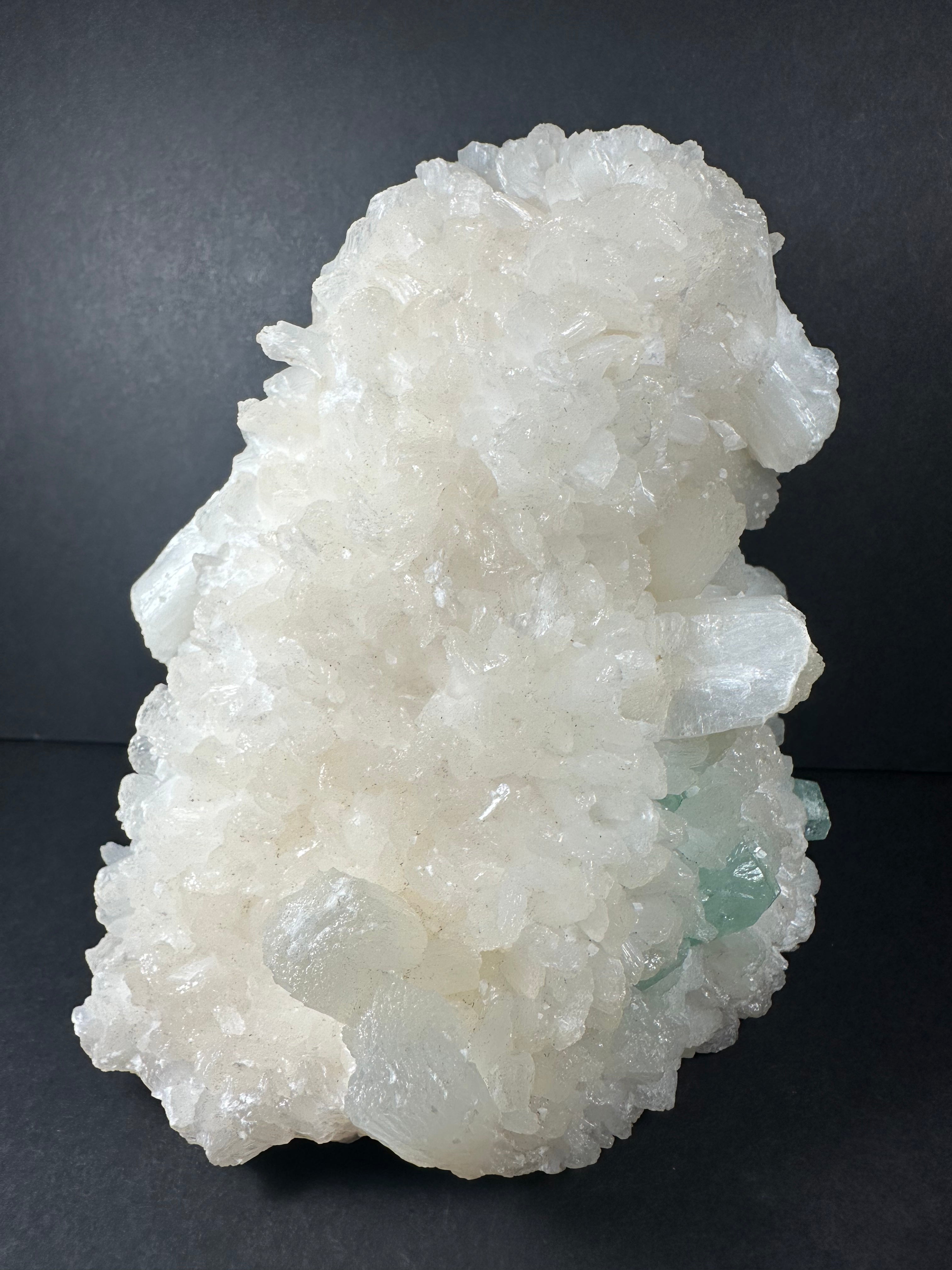 Stilbite with Green Apophyllite and Mordenite on matrix by Rare Earth Gallery