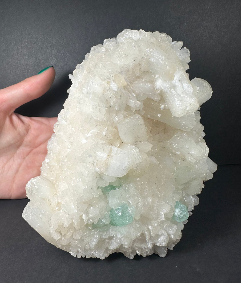 Stilbite with Green Apophyllite and Mordenite on matrix by Rare Earth Gallery