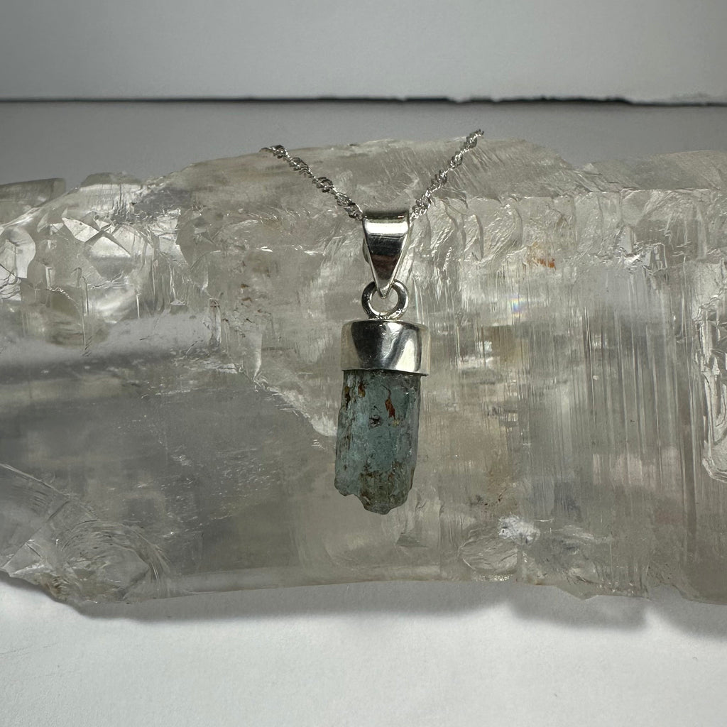 Natural Aquamarine Beryl Pendant