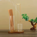 2 in 1 Incense Holder for Sticks Anti-Ash Flying Incense Burne with Glass Ash Catcher and Sticks Organizer for Meditation Yoga