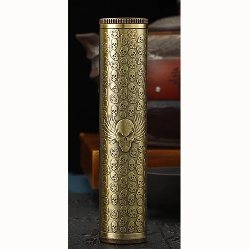 Retro Buddha Metal Incense Case Relief Craft Dragon Incense Box Waterproof Incense Storage Box Incense Accessories