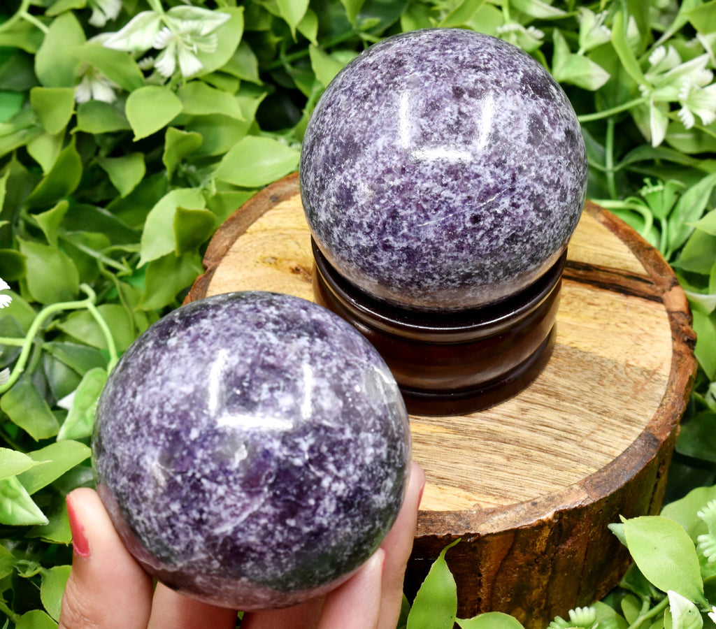 1Pc Lepidolite Sphere Crystal Ball Healing Sphere