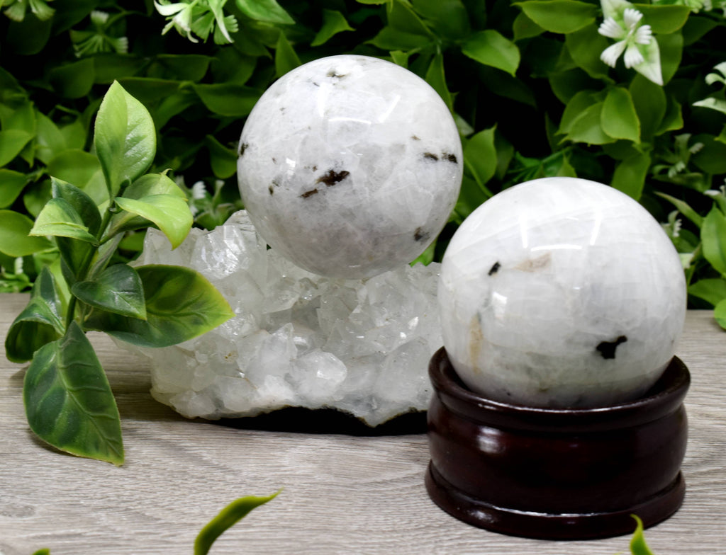 1Pc Rainbow Moonstone Sphere Crystal Ball Healing Sphere