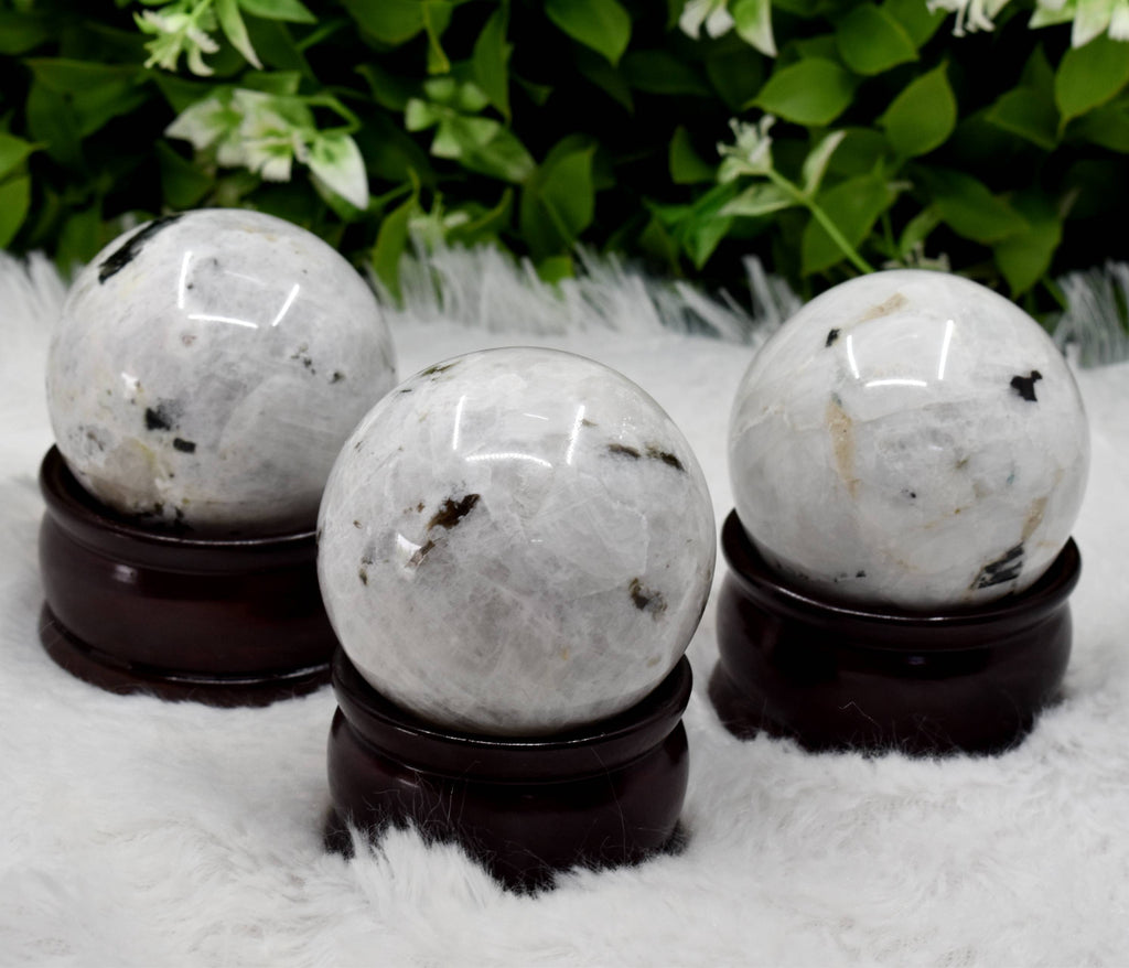 1Pc Rainbow Moonstone Sphere Crystal Ball Healing Sphere