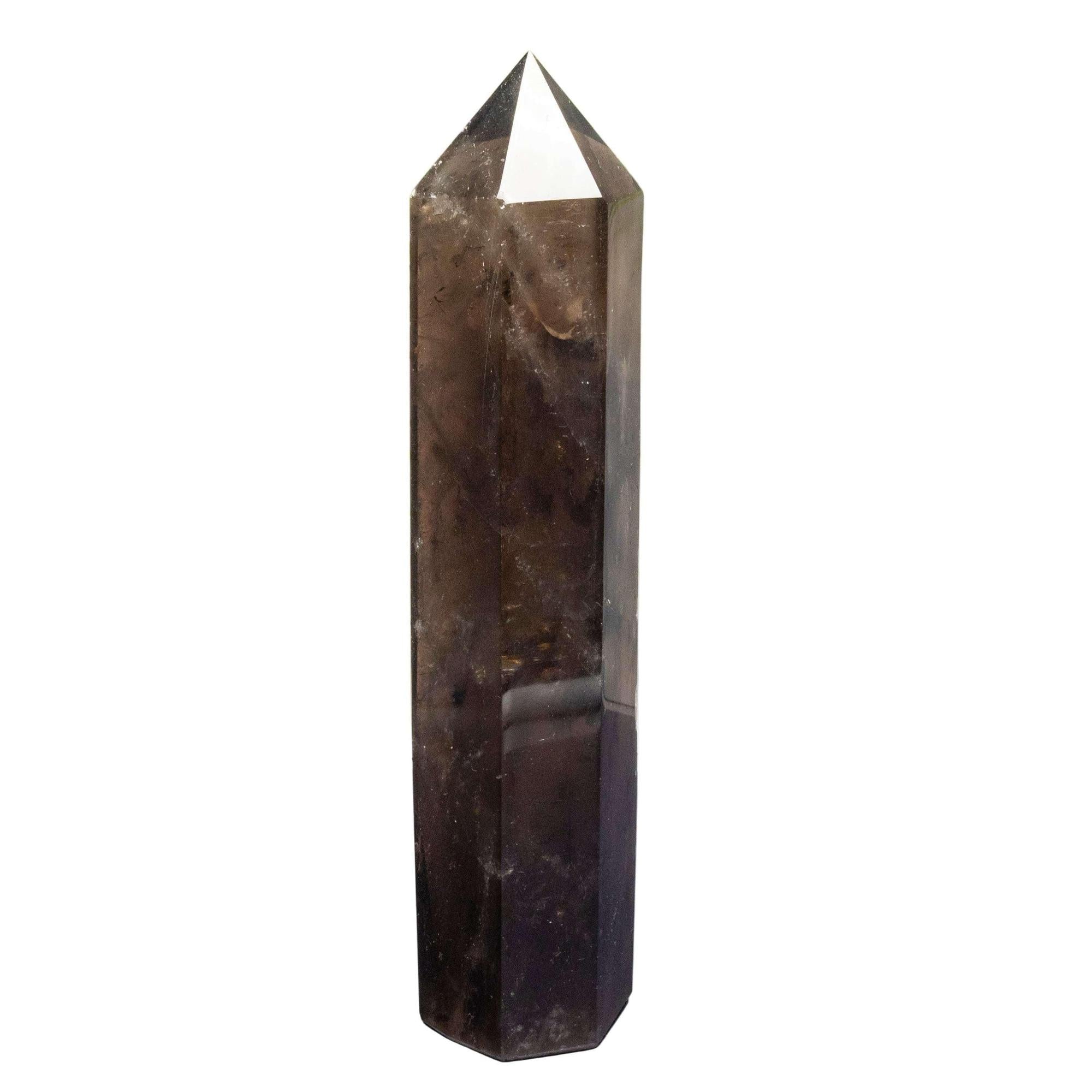 Smoky Quartz Crystal Tall Tower Dark Collector Specimen
