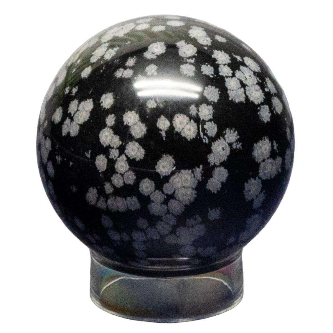 Snowflake Obsidian Crystal Sphere Polished Root Chakra