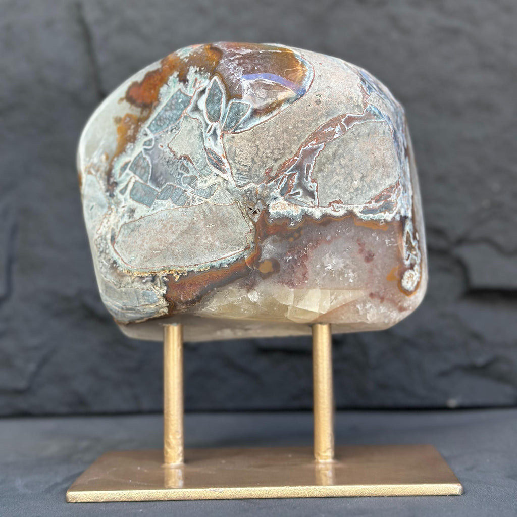 Uruguayan Quartz Geode With Stand For Collectors