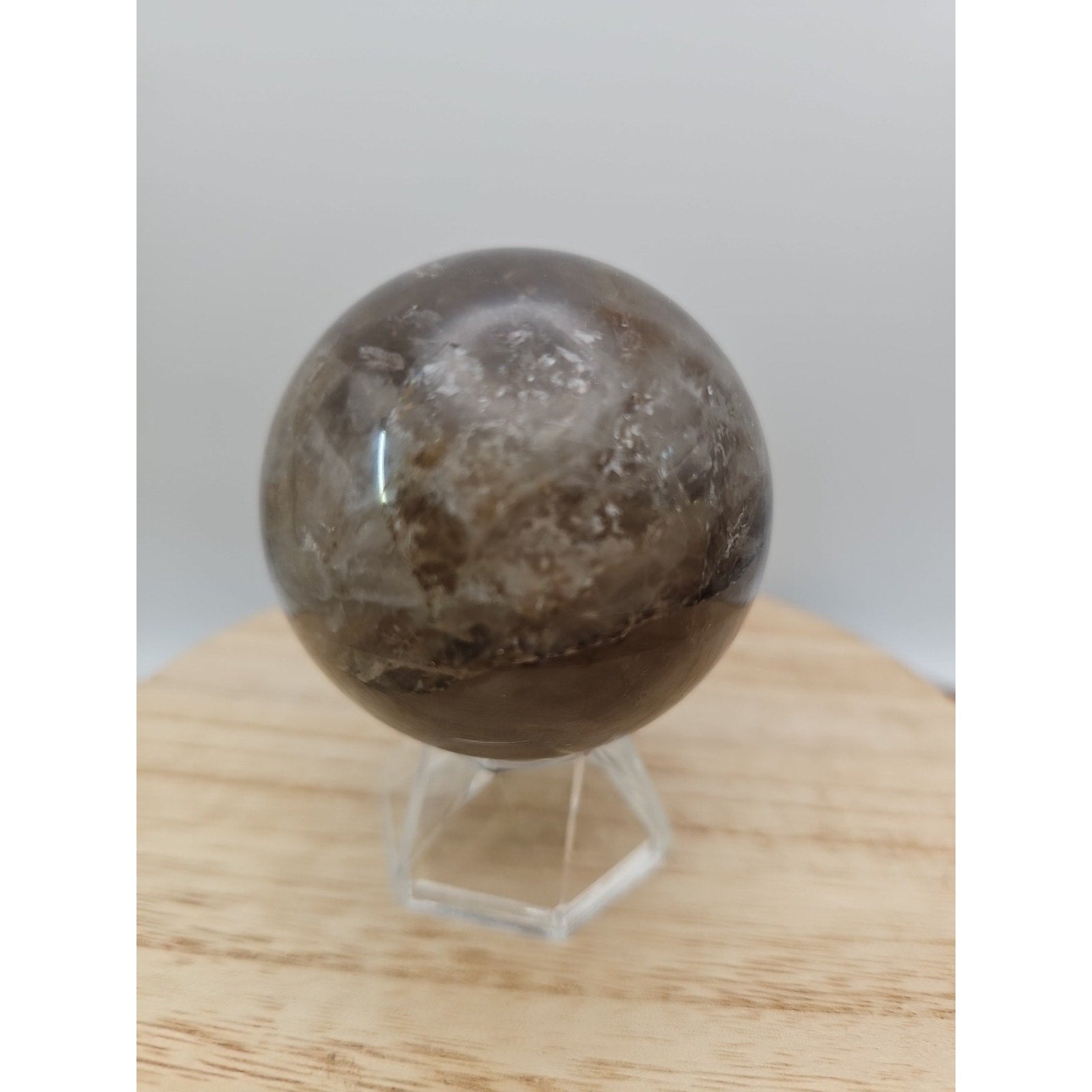 Smoky quartz sphere 60mm 260grams by CrystalCloud Company