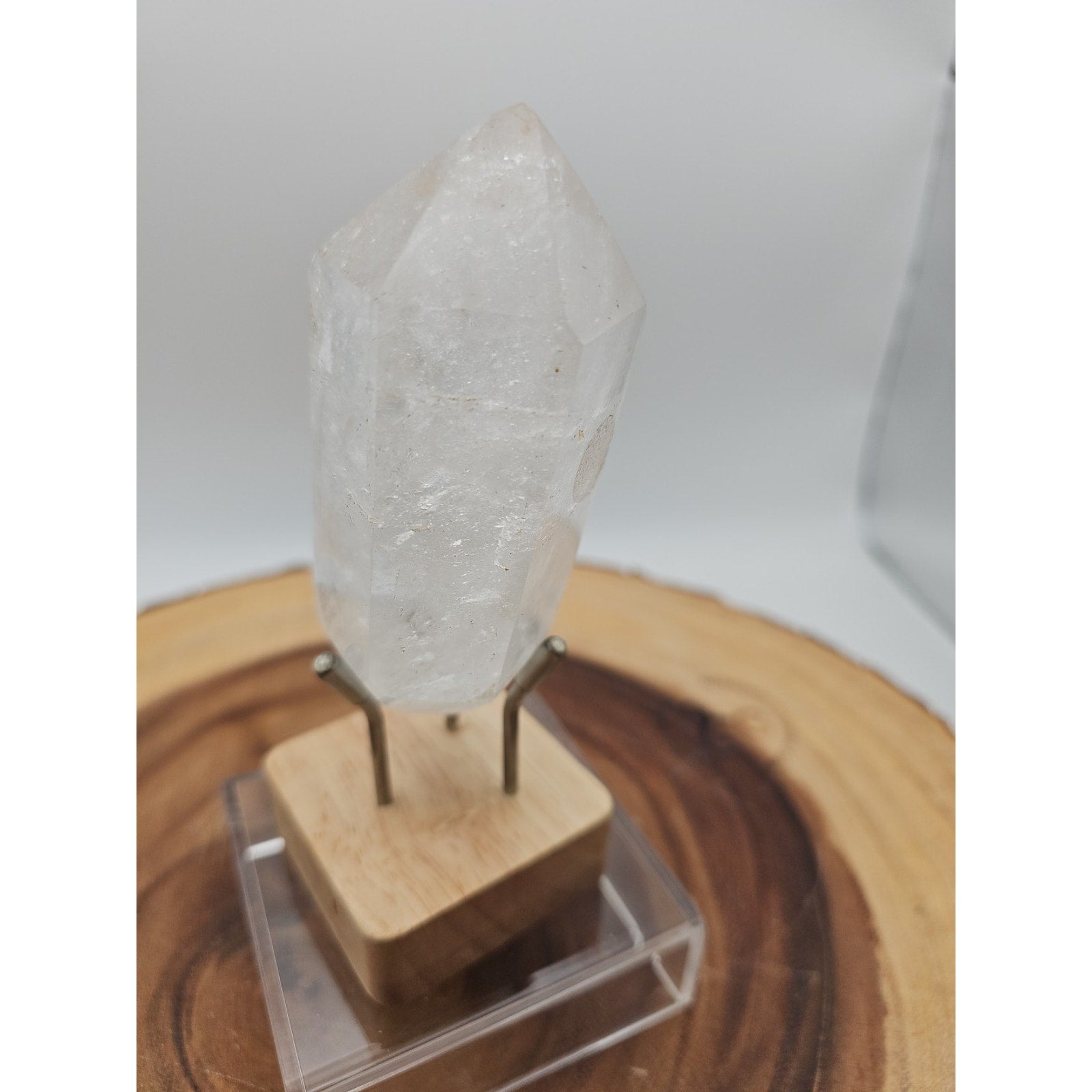 Quartz Crystal Point .49lb With Stand by CrystalCloud Company