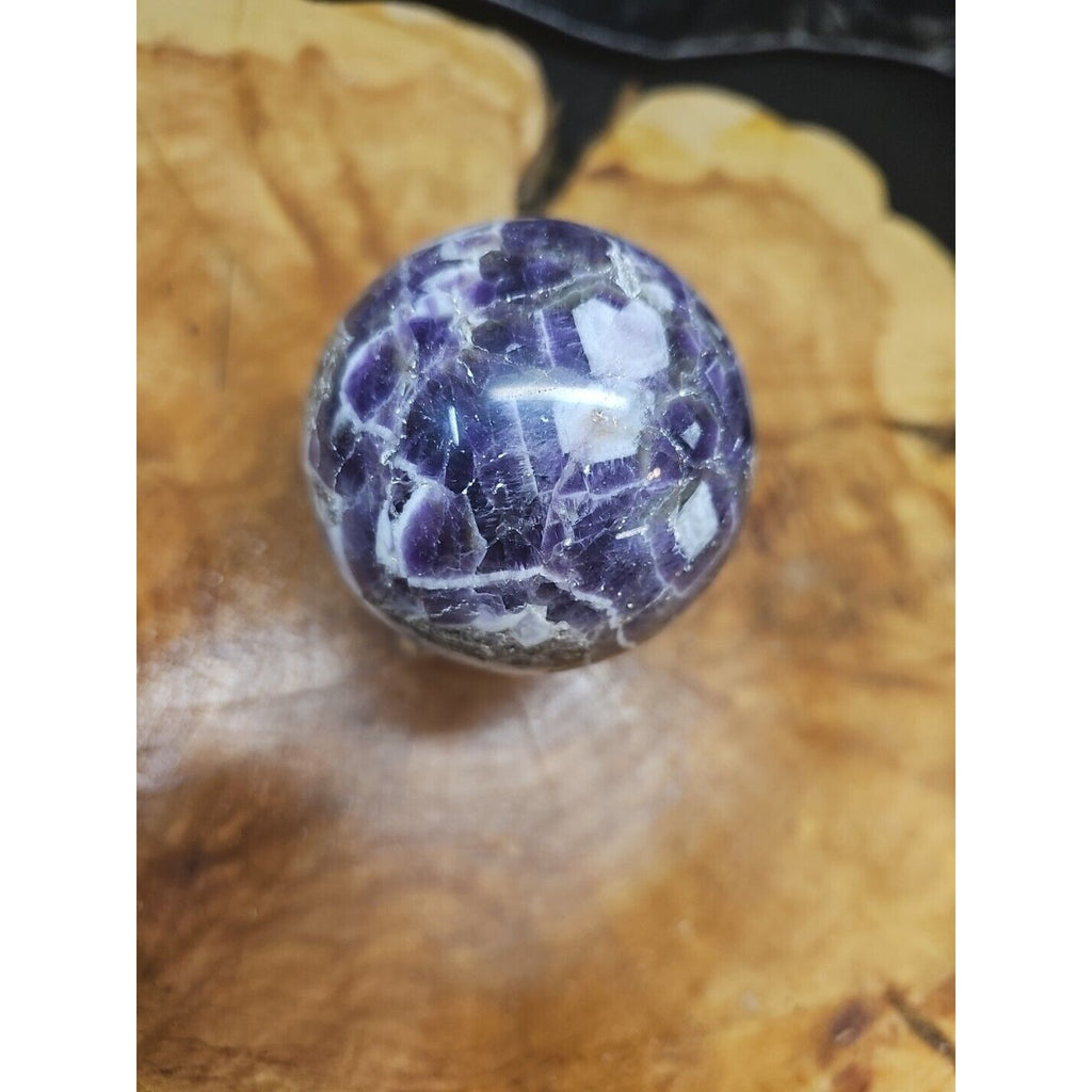 Amethyst Sphere 65mm W/Glass Stand 1lb by CrystalCloud Company