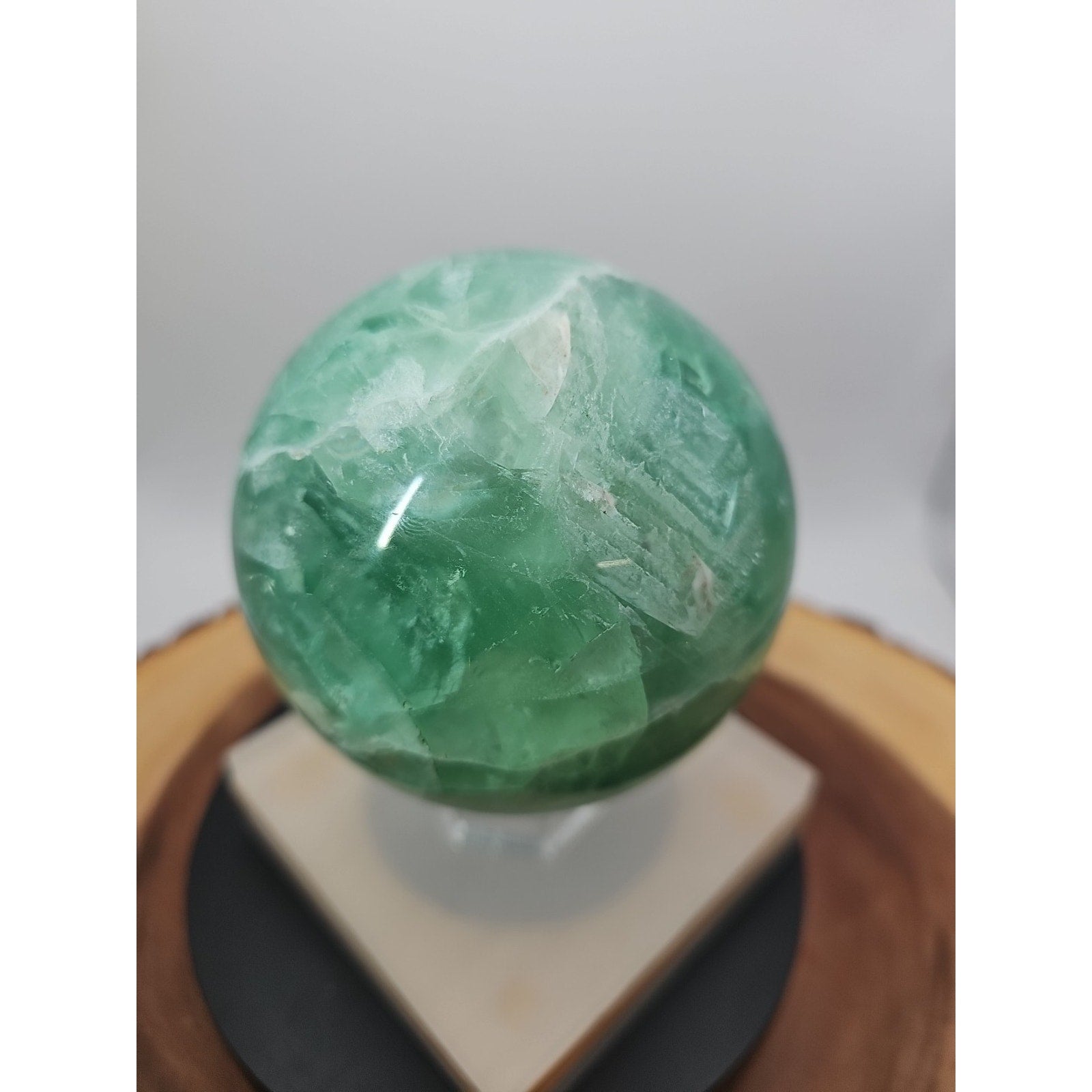 2.84Natural Rainbow Fluorite Quartz Crystal Sphere Ball Polished Healing by CrystalCloud Company