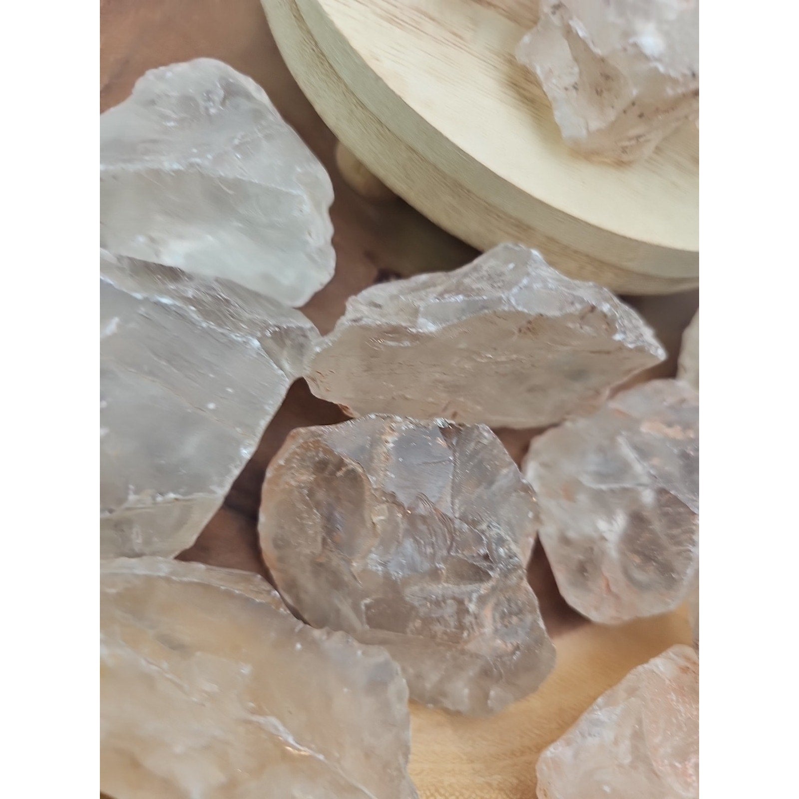 1lb Natural Raw Clear White Quartz Crystal Original Healing 5pcs Avg by CrystalCloud Company