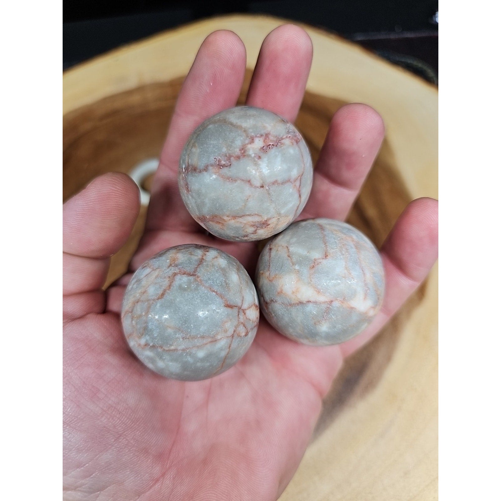 1each Natural Quartz Crystal Jasper Sphere Ball Healing 40mm W/ring Stand Random by CrystalCloud Company