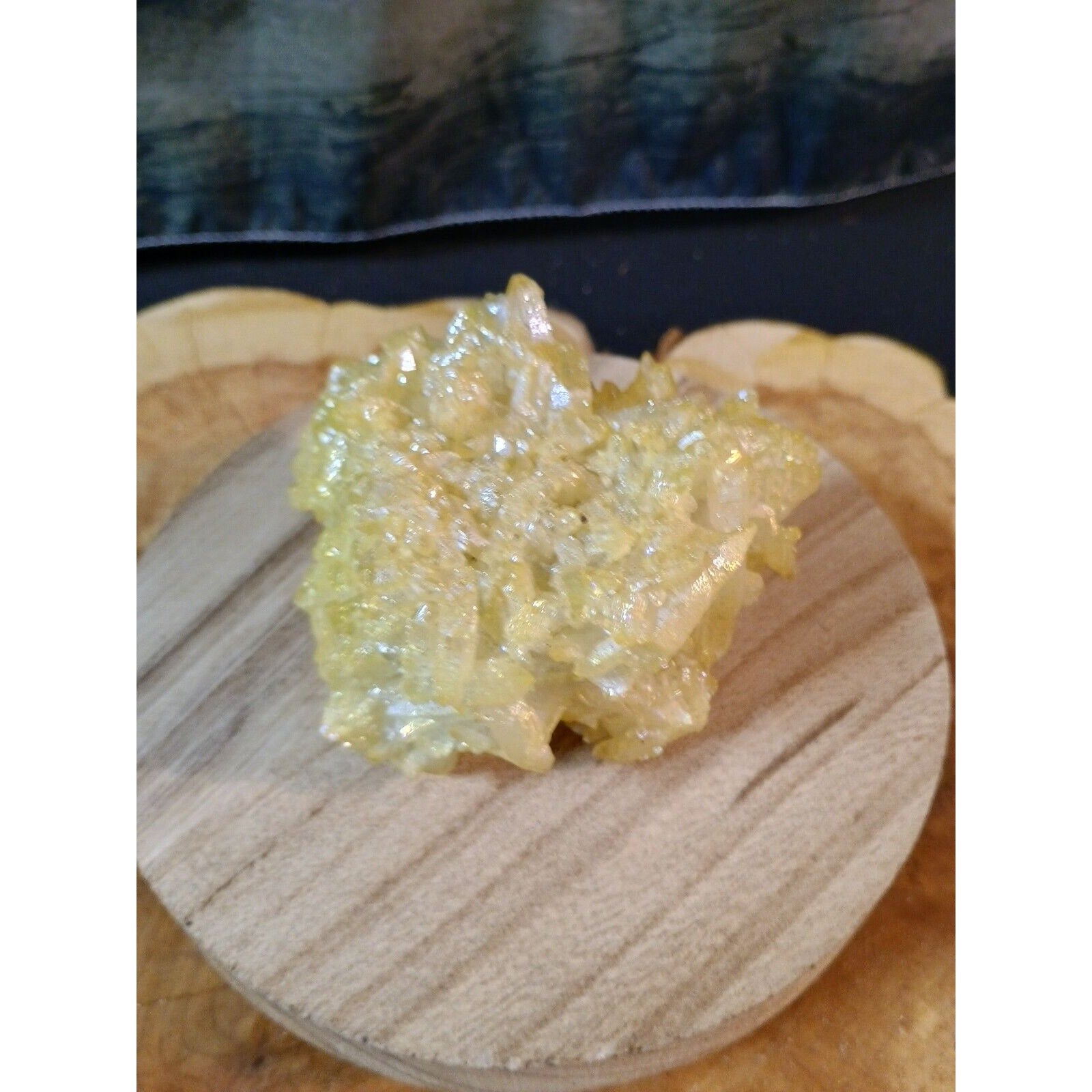 0.64lbRainbow Aqua Aura Quartz Crystal Cluster Points Titanium Coating by CrystalCloud Company
