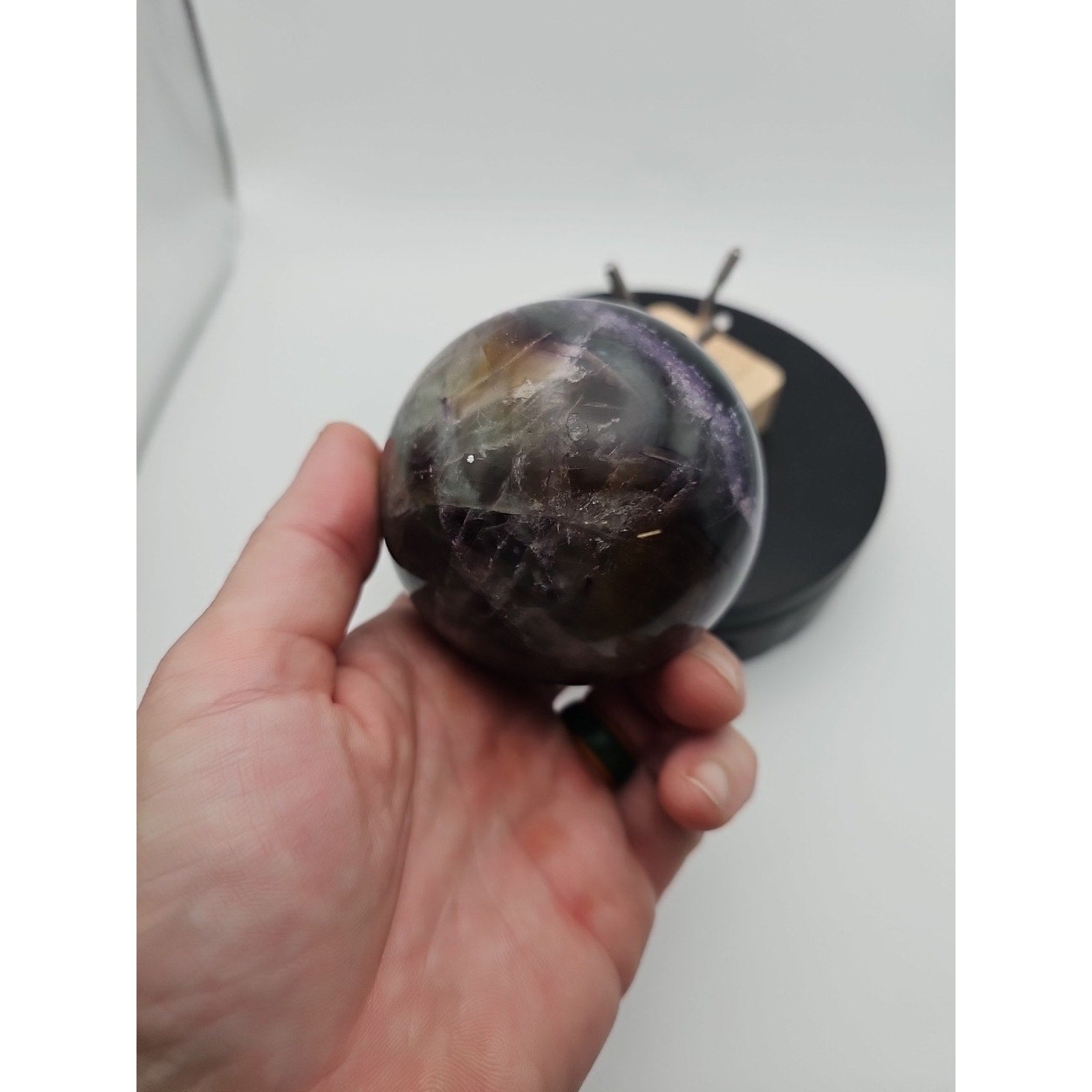 1.5LB Natural Colorful Fluorite Ball Quartz Crystal Energy Sphere crystal by CrystalCloud Company