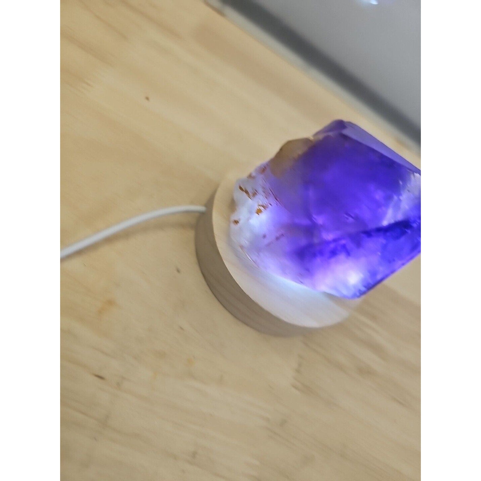 Natural Amethyst Backbone Scepter Crystal with LED — 294g Mineral Specimen | CrystalCloud Company by CrystalCloud Company