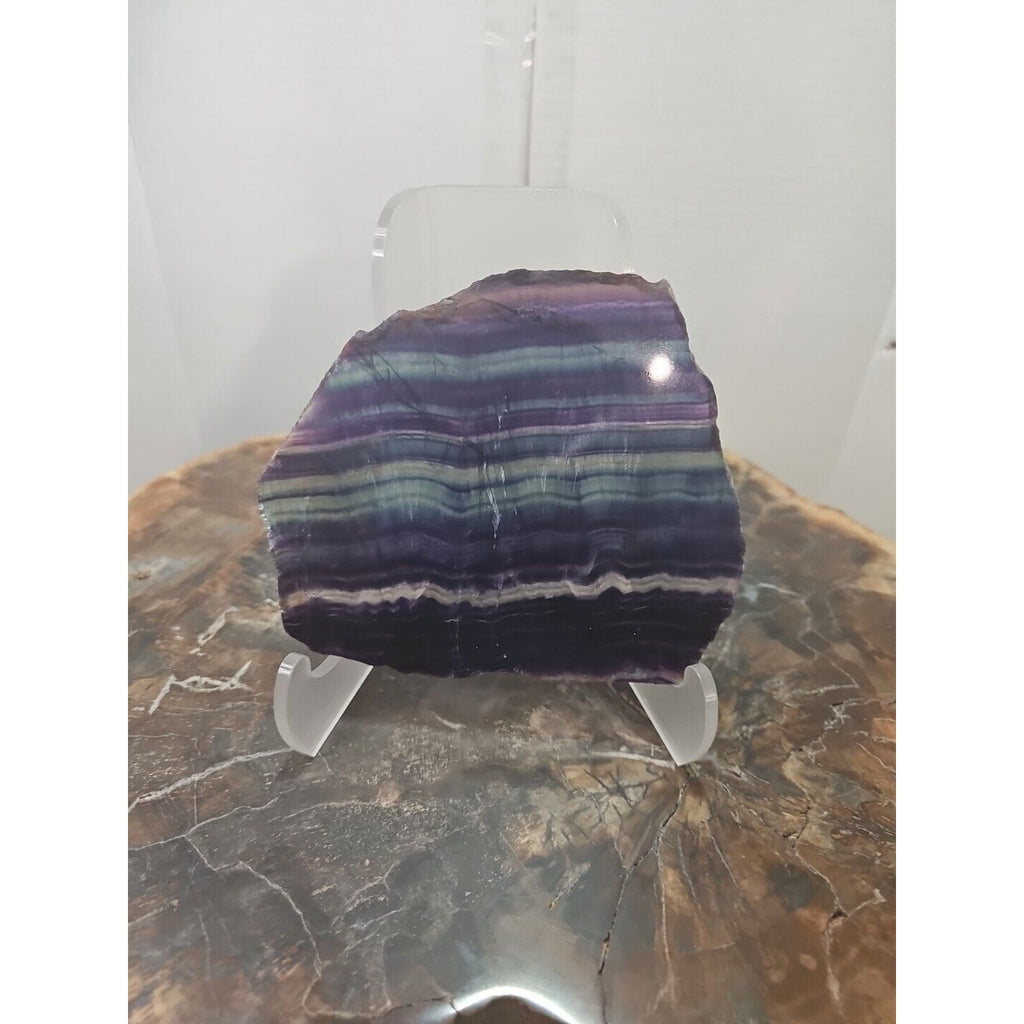 380G Natural beautiful Rainbow Fluorite Crystal flake original stone specimen by CrystalCloud Company