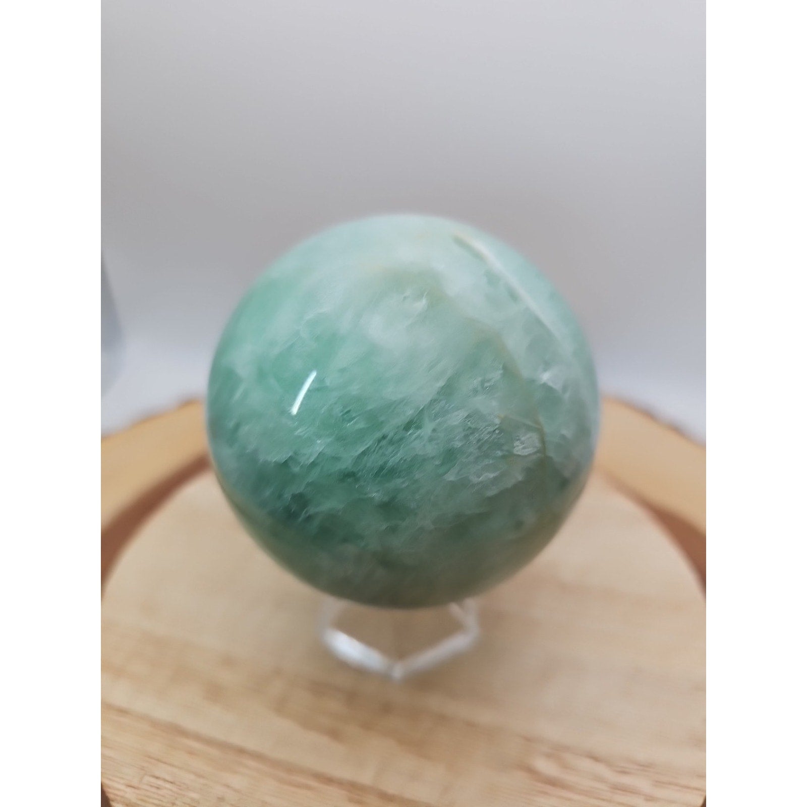 1.43lb Natural Rainbow Fluorite Quartz Crystal Sphere Ball Polished by CrystalCloud Company