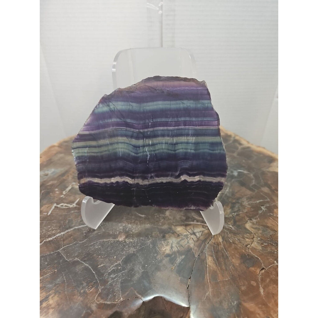 380G Natural beautiful Rainbow Fluorite Crystal flake original stone specimen by CrystalCloud Company