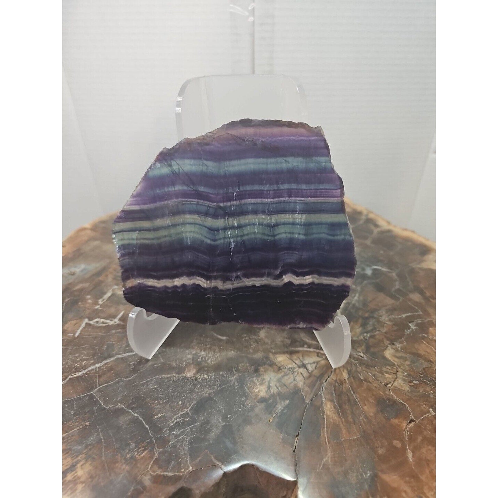 380G Natural beautiful Rainbow Fluorite Crystal flake original stone specimen by CrystalCloud Company