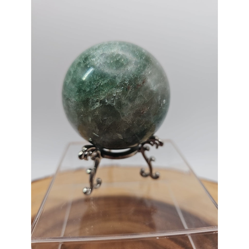 Green Strawberry Quartz 62mm .73lb W/stand by CrystalCloud Company