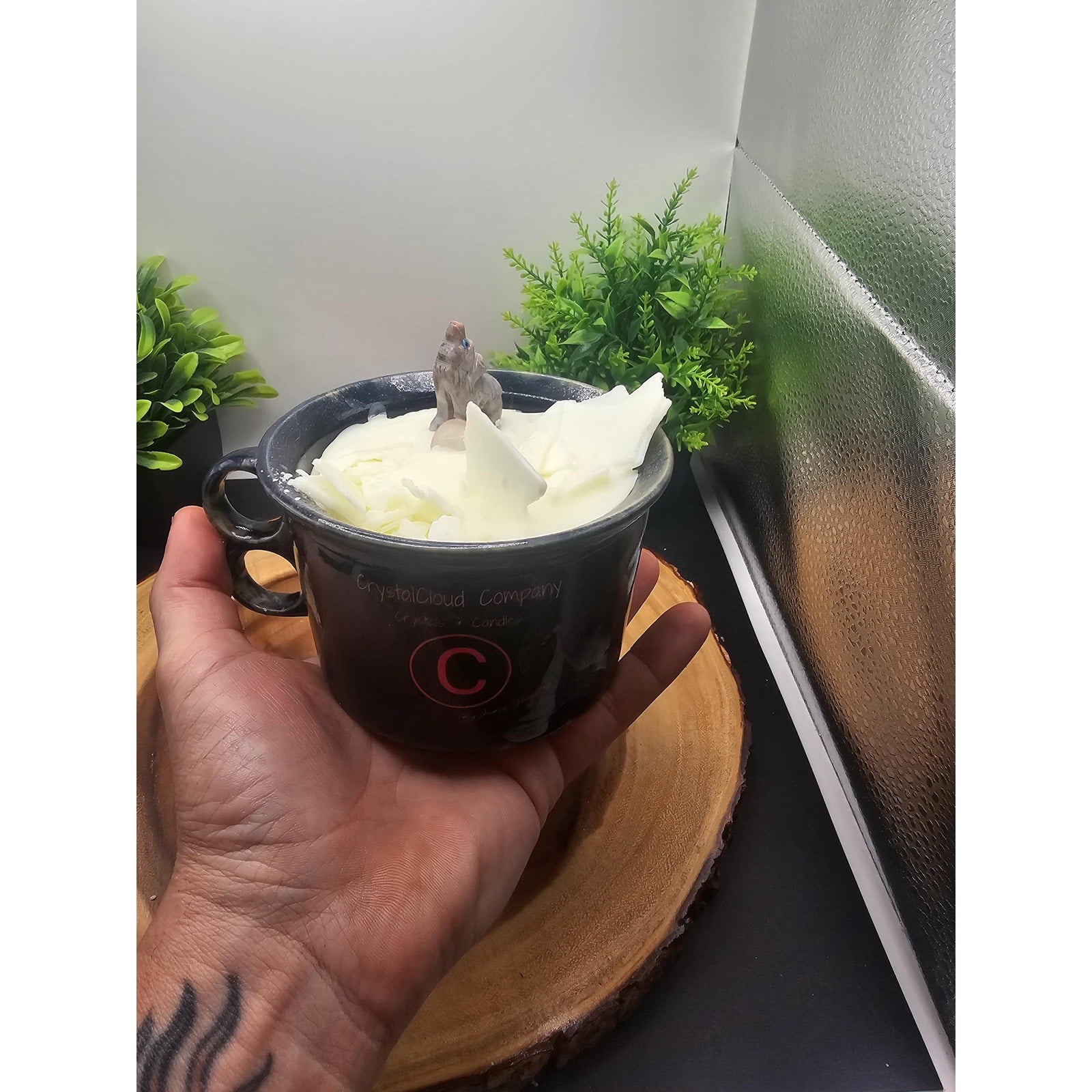 Large candle mug by CrystalCloud Company