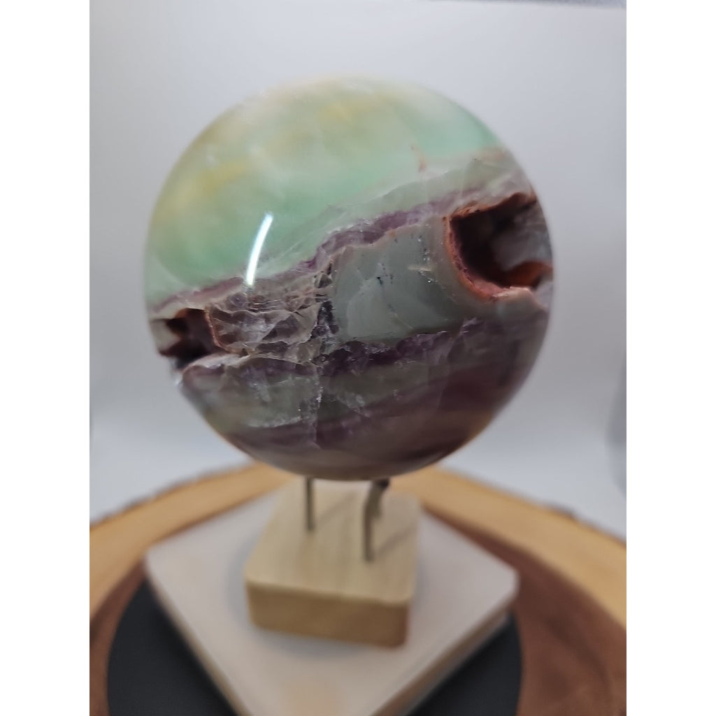 Rainbow Fluorite Quartz Crystal Sphere - Polished Healing by CrystalCloud Company