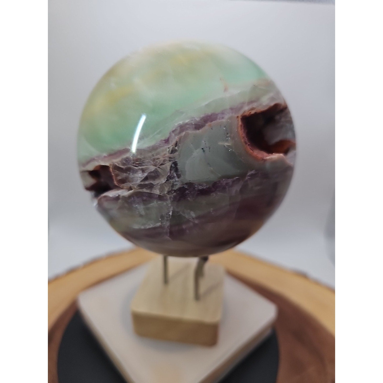 Rainbow Fluorite Quartz Crystal Sphere - Polished Healing by CrystalCloud Company