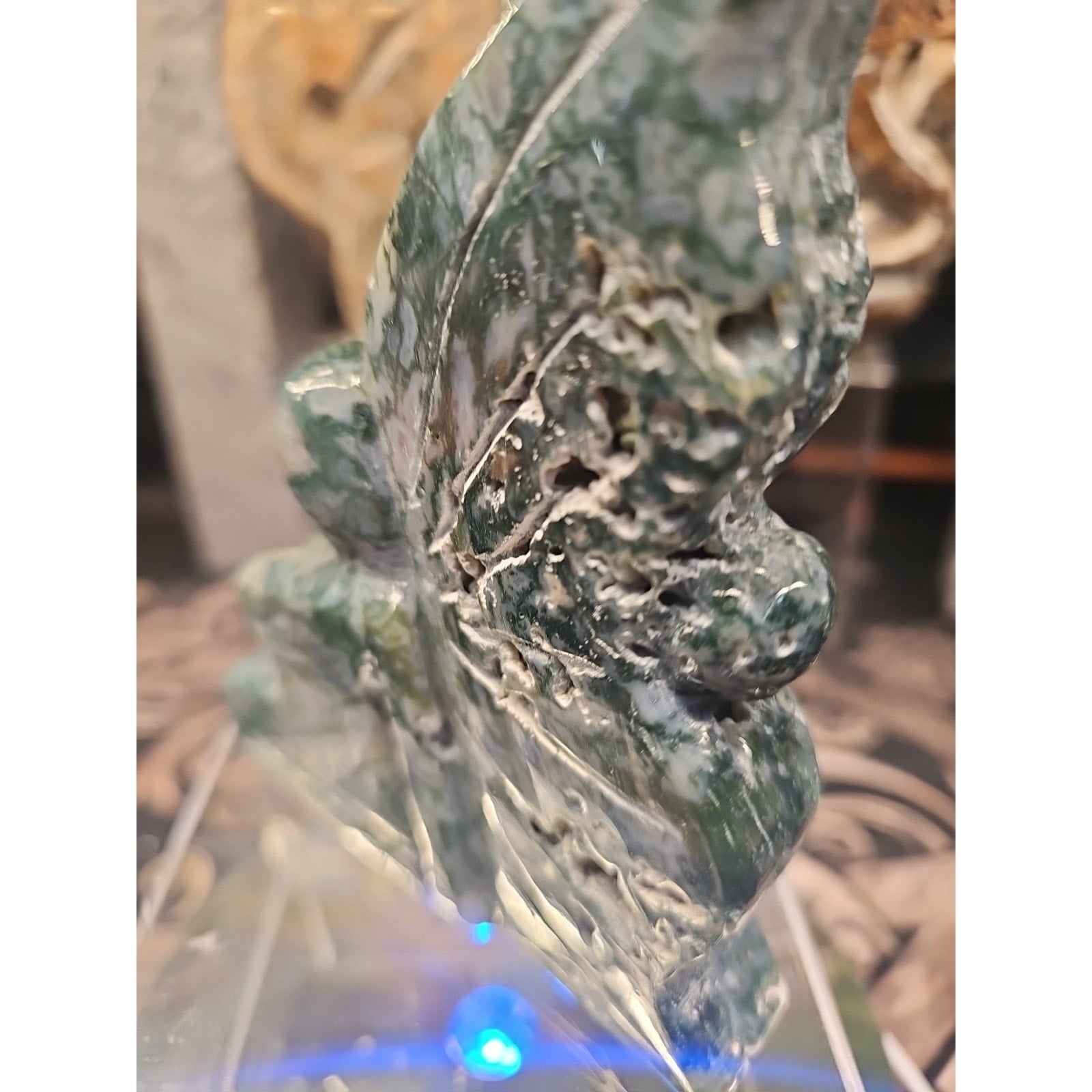 Moss Agate Fairy Guardian .77lb by CrystalCloud Company