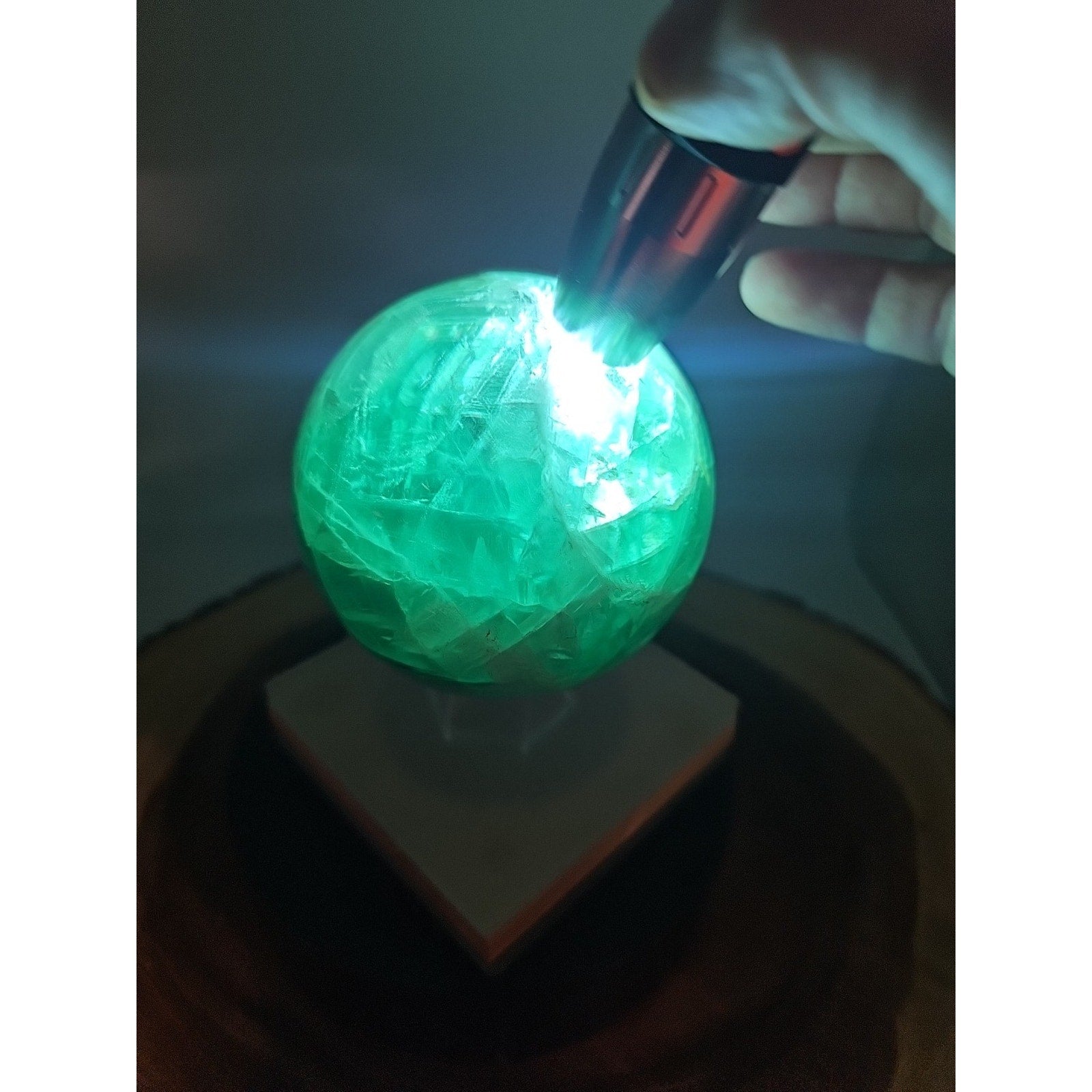 2.84Natural Rainbow Fluorite Quartz Crystal Sphere Ball Polished Healing by CrystalCloud Company