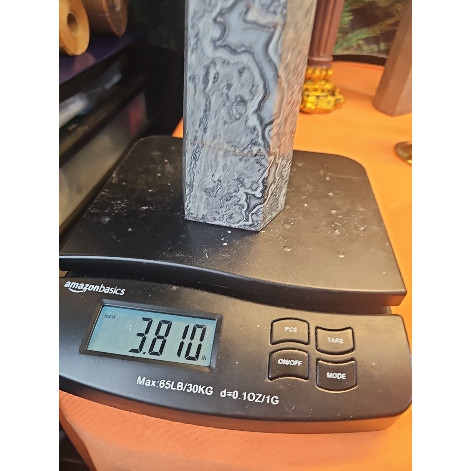 3.81LB 1Pcs Natural Gray Crazy Lace Jasper Crystal Point Tower Healing by CrystalCloud Company