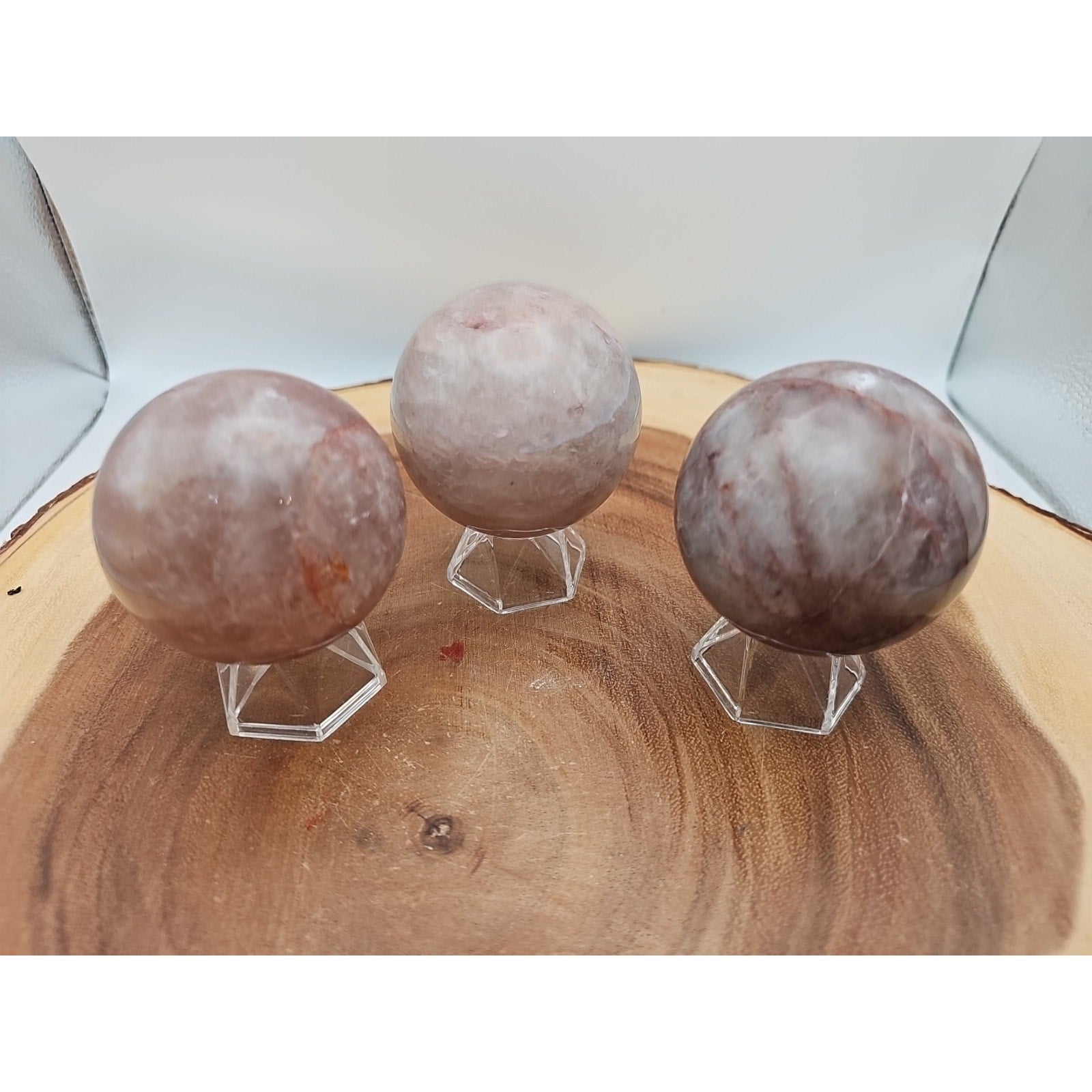 Fire Quartz Crystal Sphere 55-60mm W/stand 1 Each by CrystalCloud Company