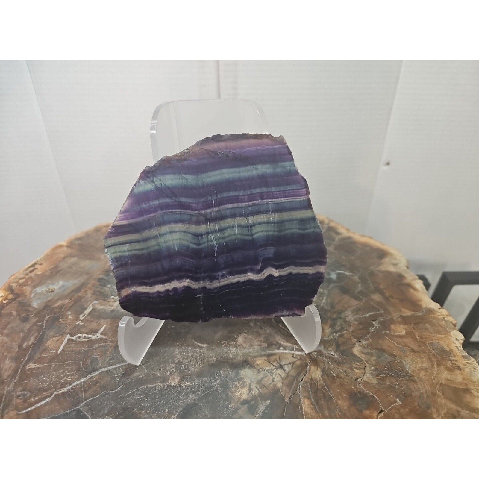 380G Natural beautiful Rainbow Fluorite Crystal flake original stone specimen by CrystalCloud Company