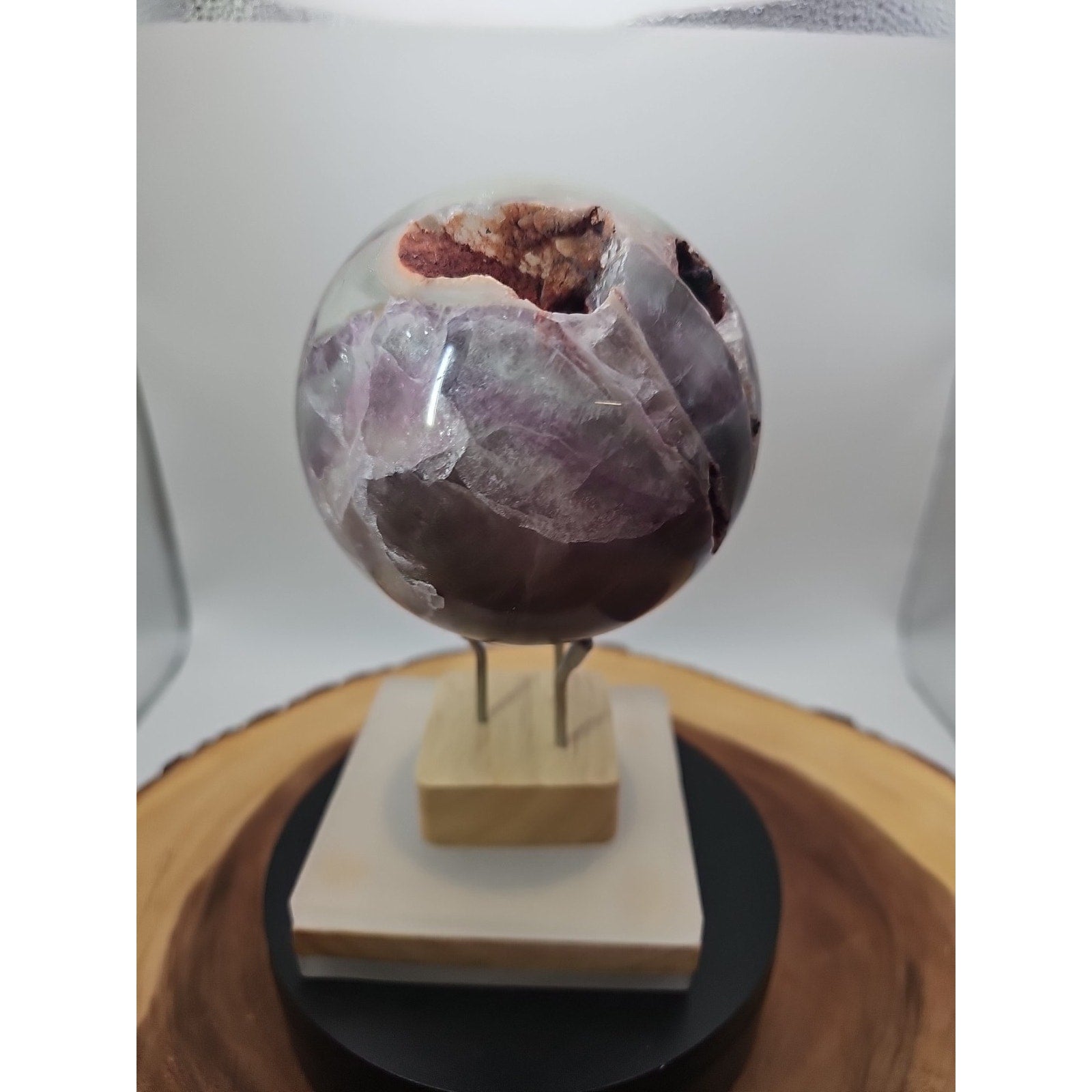 Rainbow Fluorite Quartz Crystal Sphere - Polished Healing by CrystalCloud Company
