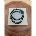 1 Natural 8mm Pyrite Stone Bracelet Black Gemstone Stretch Bracelet Handmade by CrystalCloud Company