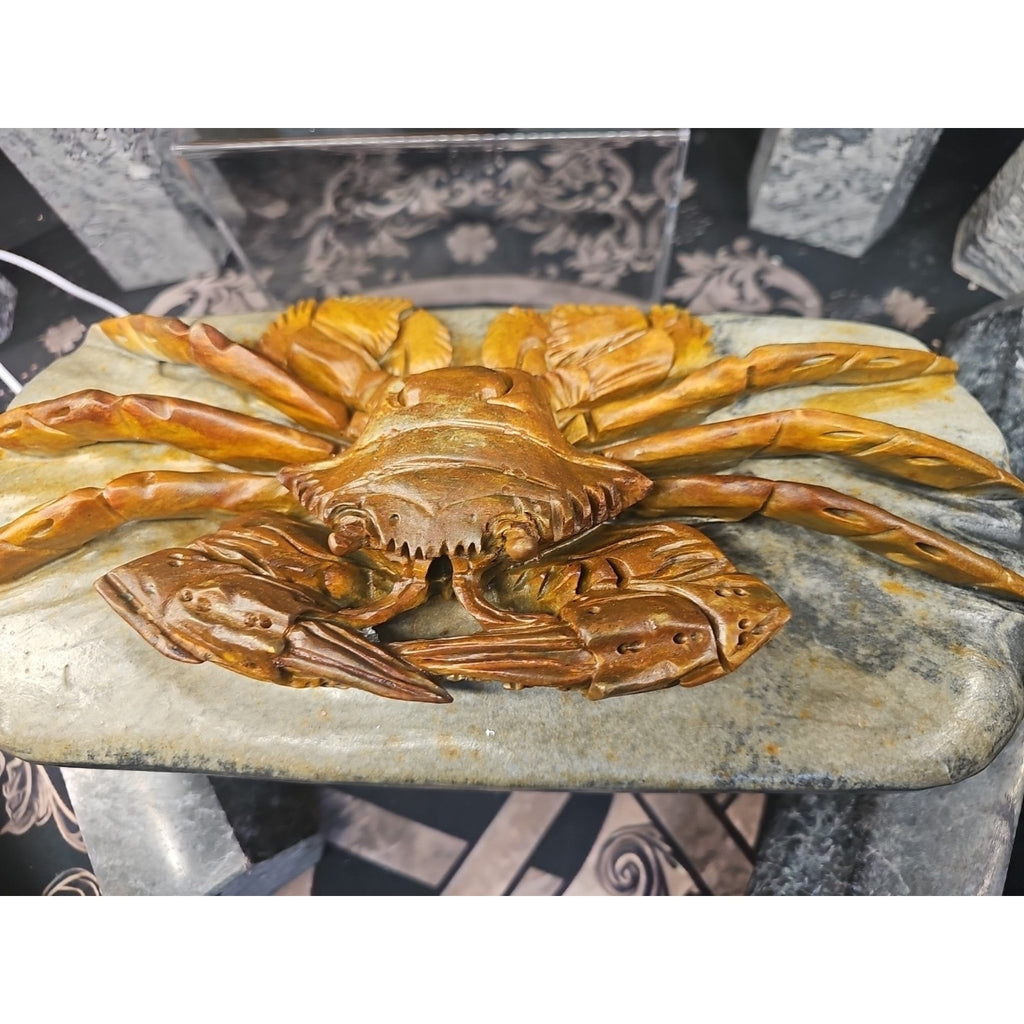 Mao Gong Shi Crab Skull - 7.9LB Hand-Carved Specimen | CrystalCloud Company by CrystalCloud Company