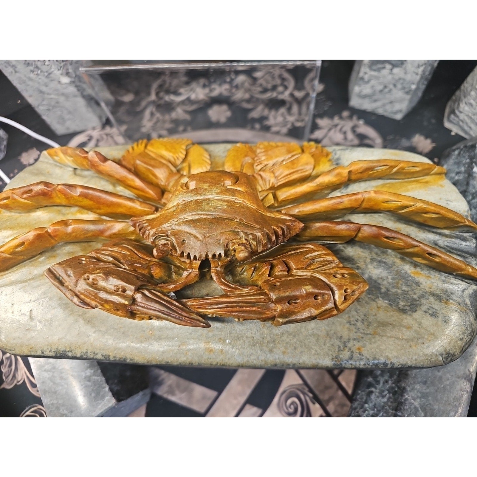 Mao Gong Shi Crab Skull - 7.9LB Hand-Carved Specimen | CrystalCloud Company by CrystalCloud Company