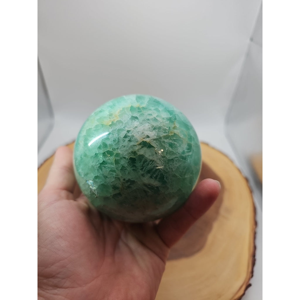 2.80 Natural Rainbow Fluorite Quartz Crystal Sphere Ball Polished Healing by CrystalCloud Company