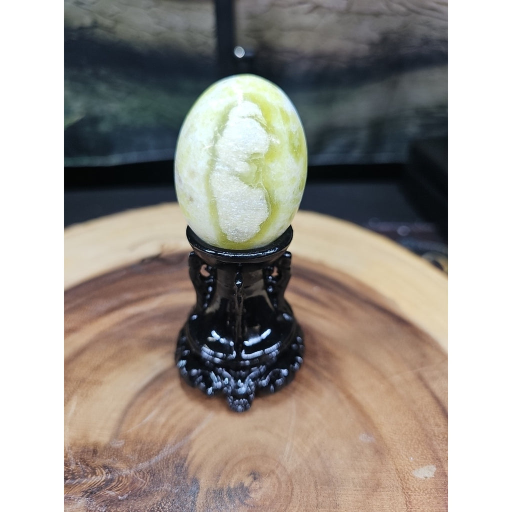 Natural Polished Lantian jade Quartz Crystal Egg Stone Specimen Healing - Stand by CrystalCloud Company