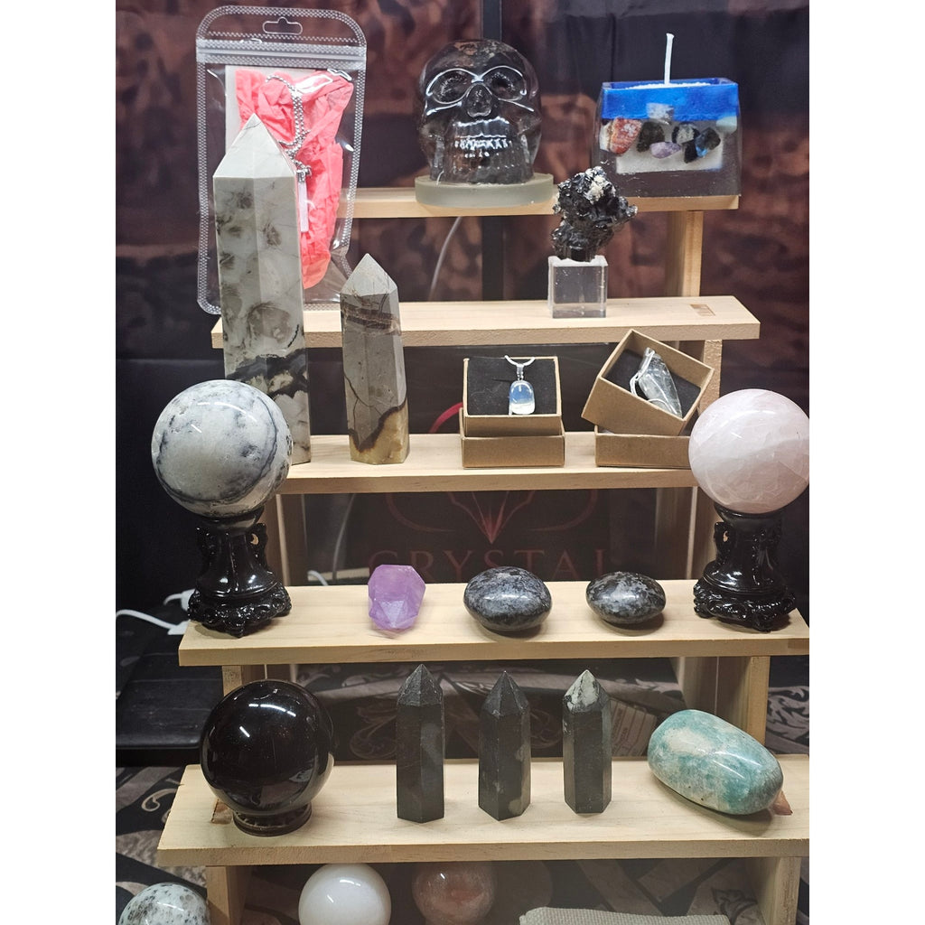 Huge Crystal Collection Lot — Agate Coasters, Towers, Spheres, Necklaces, Candles & More